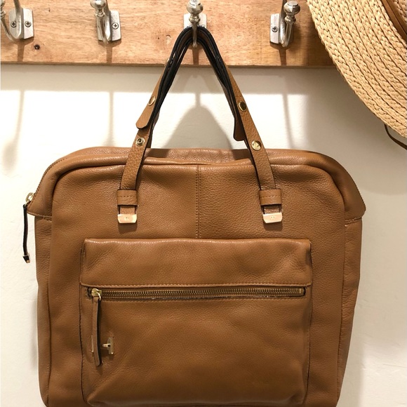 NWT Halston Heritage Pebble Leather Laptop Satchel. Never Used. Fits Up to 15” - Picture 12 of 12